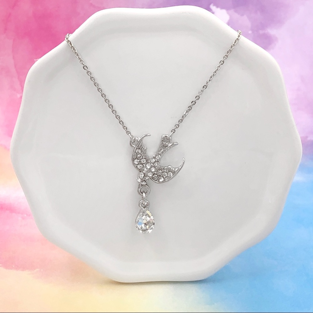 🌼 Sparrow Bird Dainty Rhinestone Necklace